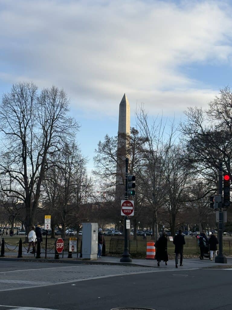 The Washington Monument on a winter morning — one of DC's most iconic views.