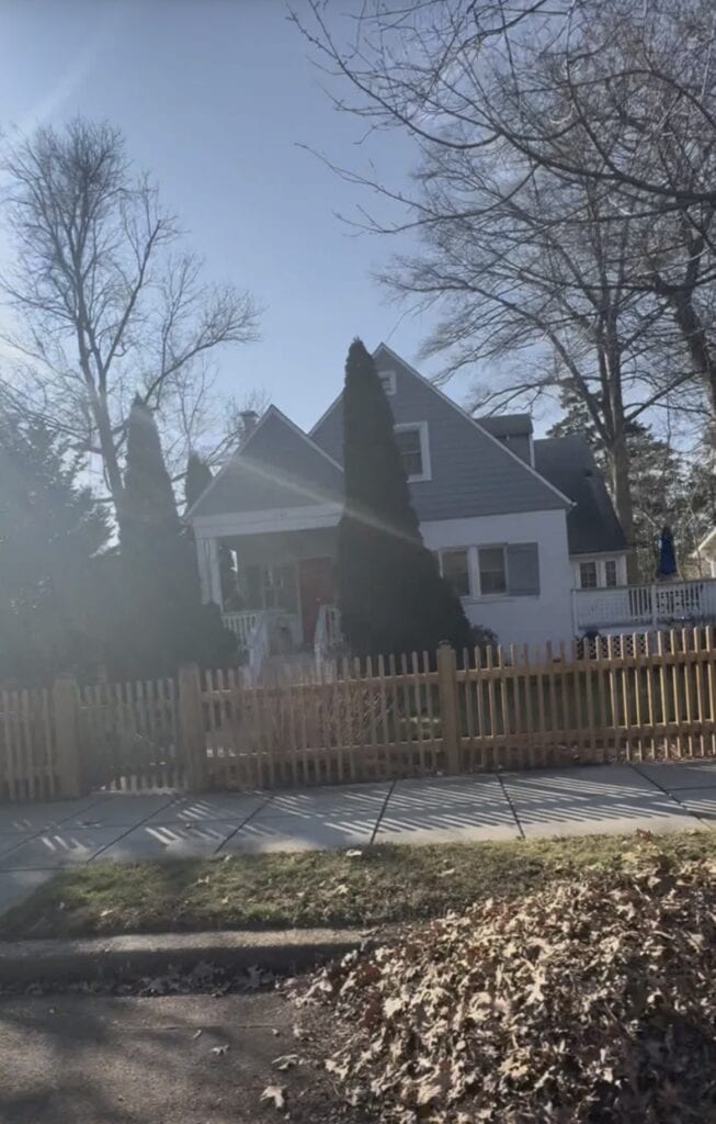 Chevy Chase DC neighborhood picket fence autumn