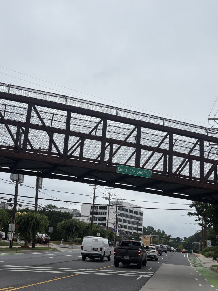 Capital Crescent Trail bridge in Bethesda Maryland