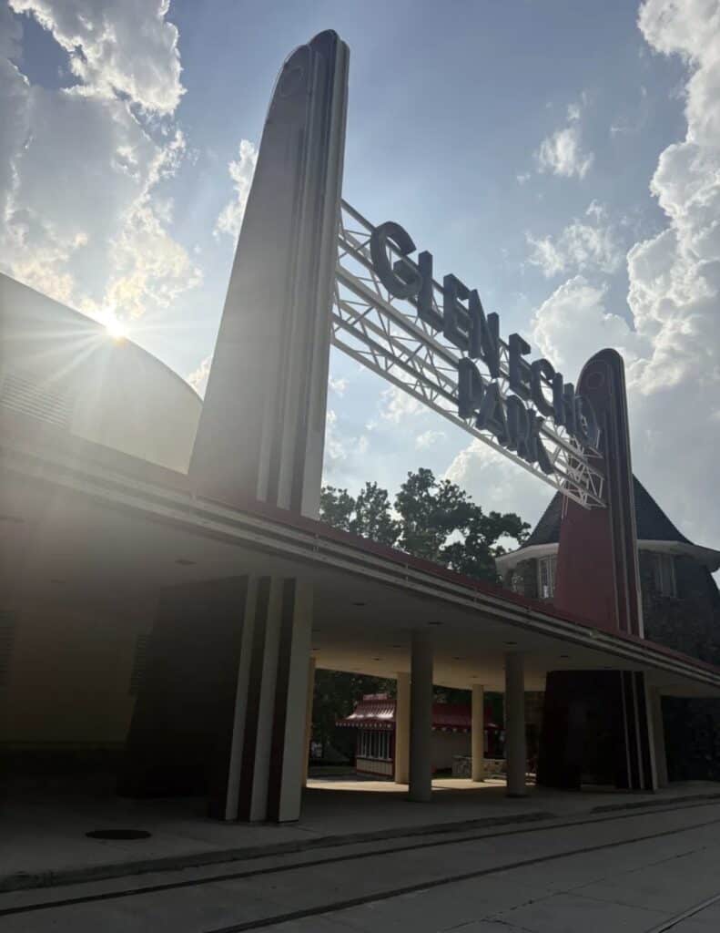 Glen Echo Park entrance sign in Glen Echo Maryland
